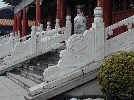 寺庙汉白玉台阶石栏板